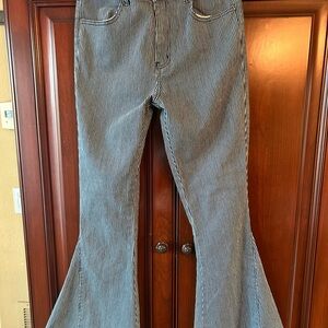 Striped Flared Women's Jeans